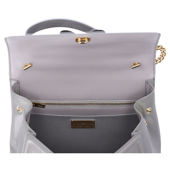 Salvatore Ferragamo Carry Shoulder Bag 21G697 Gray Leather - Picture 8 of 8